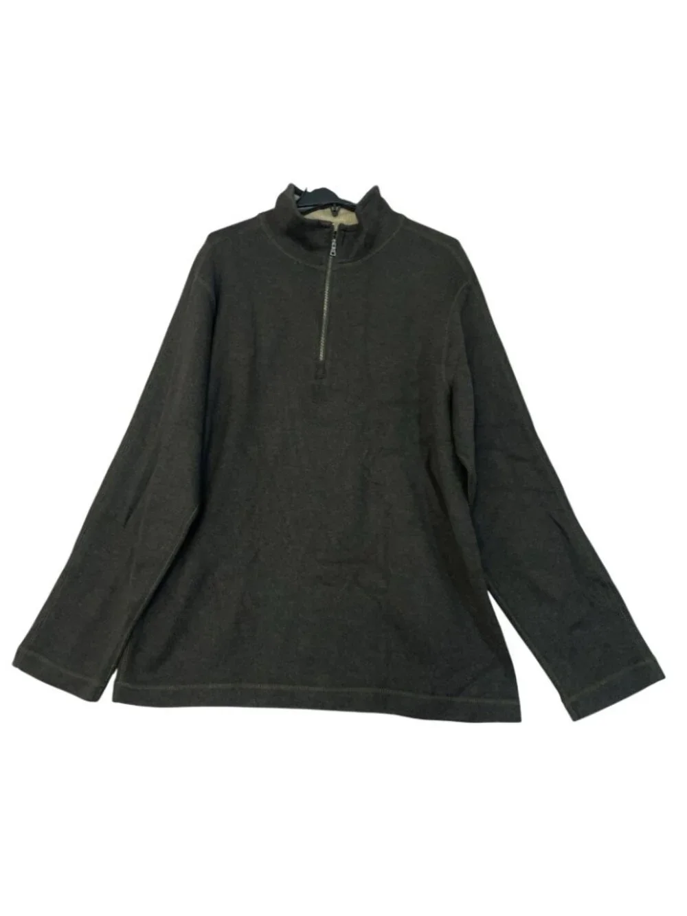 Banana Republic Men's XL Brown 1/4 Zip Pullover Sweater 100% Cotton F1362